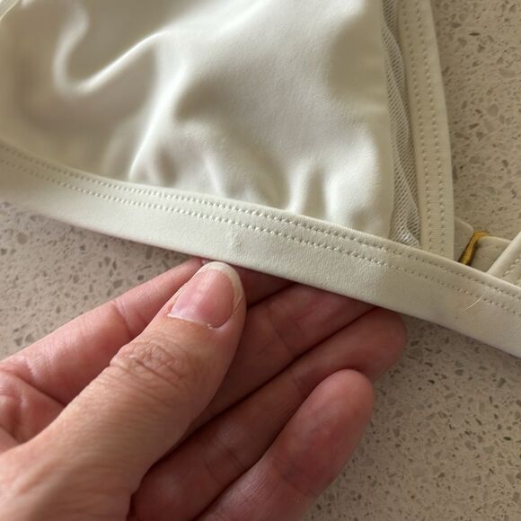 LOVERS + FRIENDS Revolve White Cashel Bikini Top size S - Picture 4 of 6